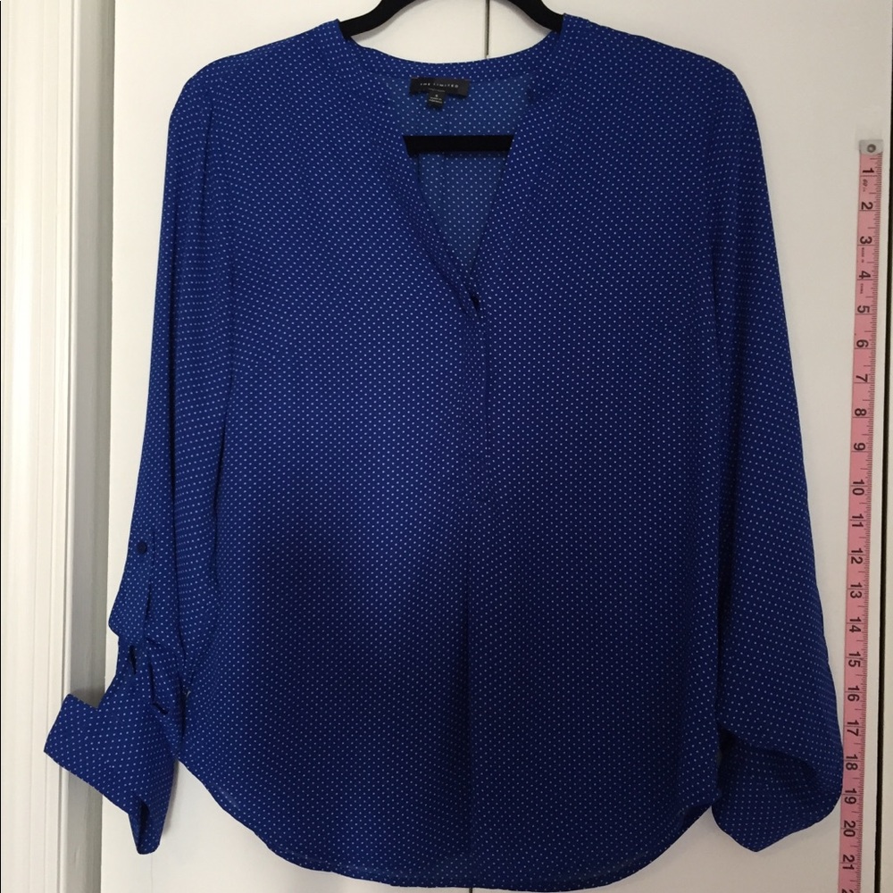 Bright blue Limited blouse semi sheer